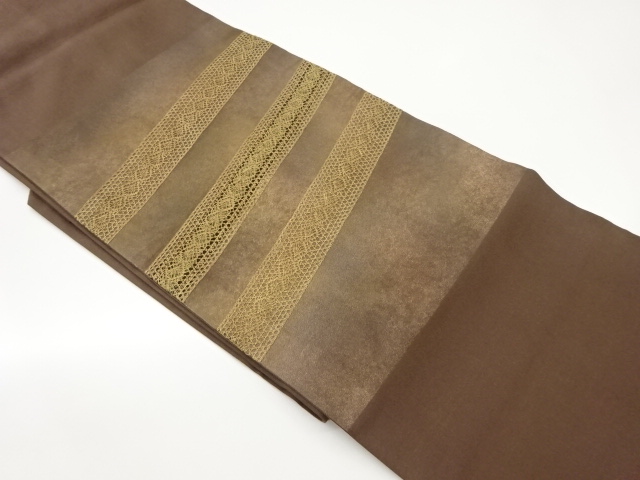 JAPANESE NAGOYA OBI / EMBROIDERY / ABSTRACT STRIPE